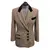 Foto de um(a) Blazer Vintage New York Lã, da categoria de Casacos. Blazer americano em lã tons de cinza, as tramas da lã formam discreto padrão de poás, detalhes veludo preto. Modelagem... Vendido no marketplace Trésors.