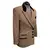 Foto de um(a) Blazer Vintage New York Lã, da categoria de Casacos. Blazer americano em lã tons de cinza, as tramas da lã formam discreto padrão de poás, detalhes veludo preto. Modelagem... Mostrado de uma perspectiva diferente. Vendido no marketplace Trésors.