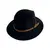 Foto de um(a) Chapéu Fedora Bailey, da categoria de Chapéus. Chapéu Fedora Bailey, americano, em feltro e faixa em couro trançado Cor preto Coroa vincada Cone médio Aba 6cm Banda... Mostrado de uma perspectiva diferente. Vendido no marketplace Trésors.