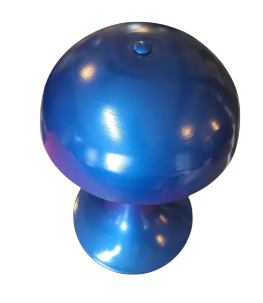Foto de um(a) Abajur Vintage de Mesa "Cogumelo" – Azul Metálico Estilo Space Age, da categoria de Abajures. Este exemplar é uma peça icônica de iluminação que remete ao design futurista e audacioso das décadas de 1960 e 1970,... Mostrado de uma perspectiva diferente. Vendido no marketplace Trésors.