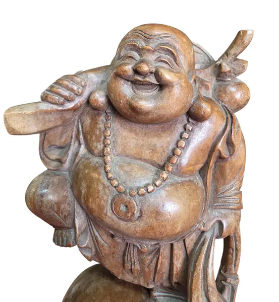 Foto de um(a) Escultura Buda em Madeira Maciça Esculpida à Mão, da categoria de Escultura. Linda peça decorativa entalhada em um único bloco de madeira maciça. Apresenta veios naturais e acabamento primoroso que... Mostrado de uma perspectiva diferente. Vendido no marketplace Trésors.