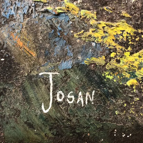 Foto de um(a) Pintura Josan, da categoria de Pinturas. Óleo sobre tela do renomado artista Josan, da época em que ele ainda assinava com S. Mostrado de uma perspectiva diferente. Vendido no marketplace Trésors.