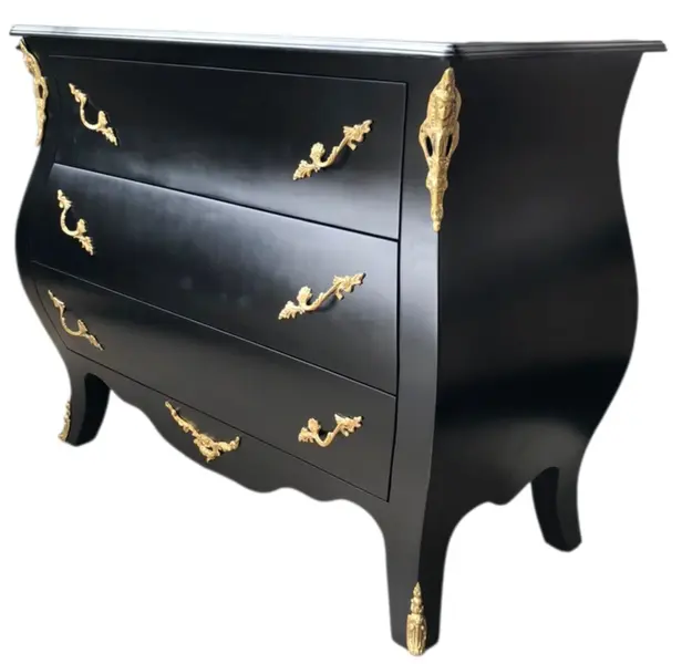 Foto de um(a) Cômoda Clássica Bombê com ornamentos em bronze, da categoria de Cômodas e Sapateira. Vendido no marketplace Trésors.