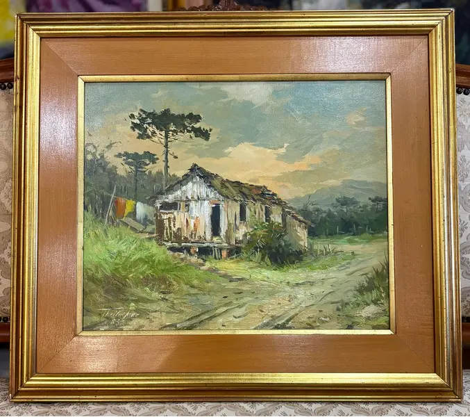 Foto de um(a) Egenolf Theilacker - 1983, da categoria de Pinturas. Óleo sobre tela de 1983 do grande artista Egenolf Theilacker. Mostrado de uma perspectiva diferente. Vendido no marketplace Trésors.