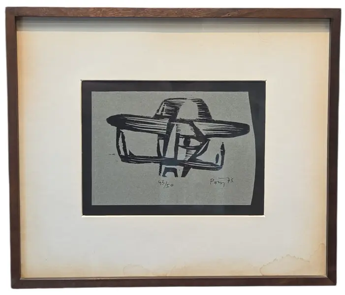 Foto de um(a) Poty Lazzarotto - 1973, da categoria de Pinturas. Xilogravura de Poty Lazzarotto - 1973. Vendido no marketplace Trésors.
