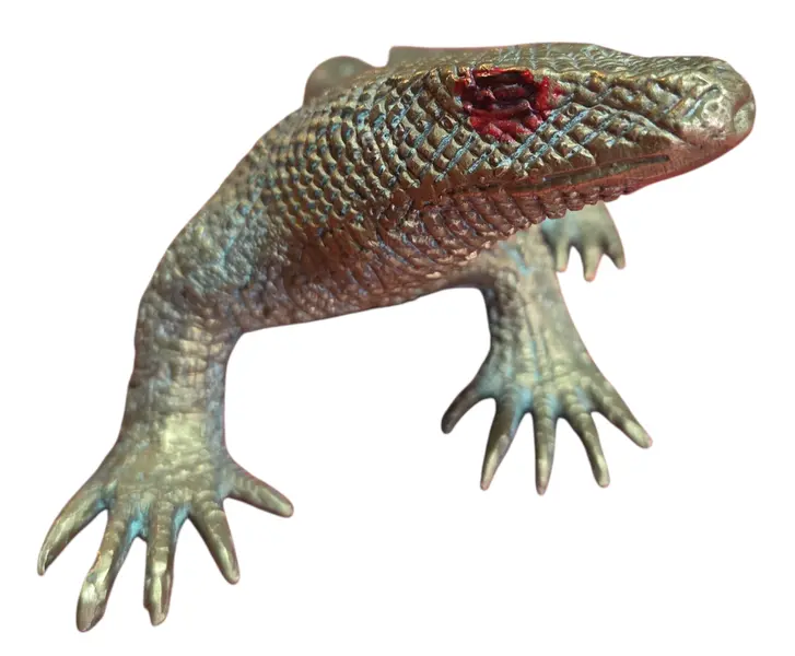 Foto de um(a) Escultura Decorativa de Dragão de Komodo em Bronze, da categoria de Outros colecionáveis. Peça exótica e rica em detalhes, ideal para colecionadores de figuras de animais ou para compor uma decoração de estilo... Mostrado de uma perspectiva diferente. Vendido no marketplace Trésors.