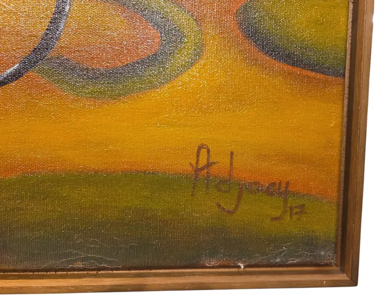 Foto de um(a) Quadro Pintura Óleo Sobre Tela "Pessoas na Praça" - Adjacy (2017), da categoria de Pinturas. Uma obra de arte fascinante e cheia de vida, assinada pelo artista Adjacy e datada de 2017. A pintura se destaca por sua... Mostrado de uma perspectiva diferente. Vendido no marketplace Trésors.