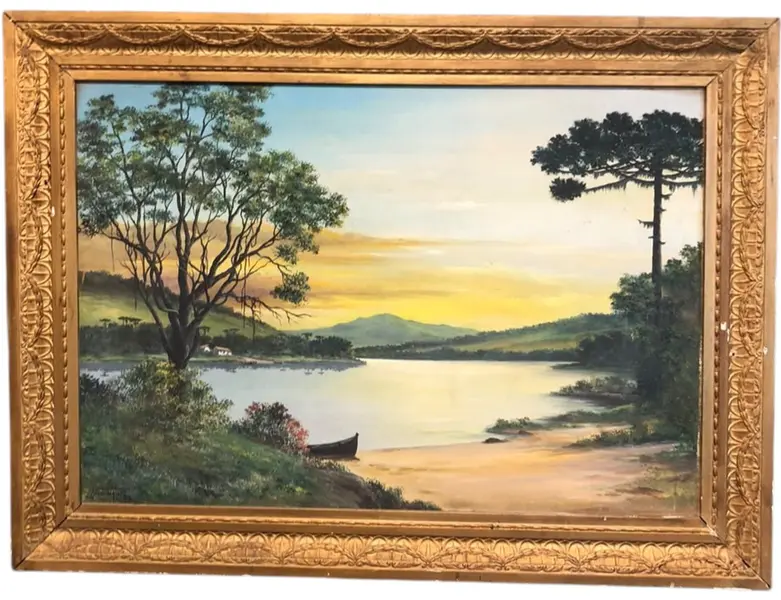 Foto de um(a) Quadro schuwaloff - 1962, da categoria de Pinturas. Quadro schuwaloff - 1962R$3.490,00Em até 6x sem juros! Medidas:95x70cm. Vendido no marketplace Trésors.