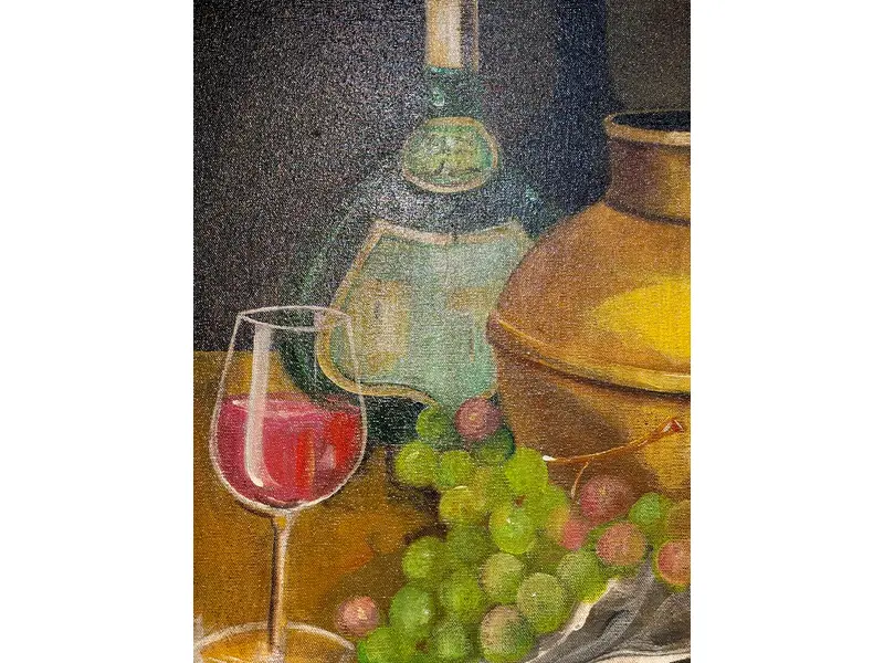 Foto de um(a) Pintura Érico da Silva - 2002, da categoria de Pinturas. Acrílica sobre tela do grande artista paranaense Érico da Silva. Mostrado de uma perspectiva diferente. Vendido no marketplace Trésors.