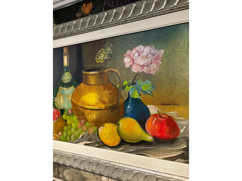 Foto de um(a) Pintura Érico da Silva - 2002, da categoria de Pinturas. Acrílica sobre tela do grande artista paranaense Érico da Silva. Mostrado de uma perspectiva diferente. Vendido no marketplace Trésors.