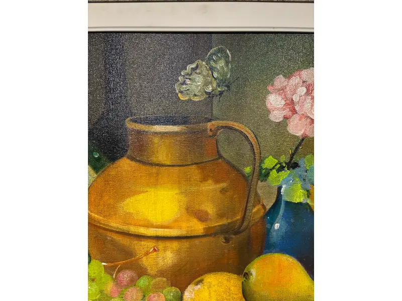 Foto de um(a) Pintura Érico da Silva - 2002, da categoria de Pinturas. Acrílica sobre tela do grande artista paranaense Érico da Silva. Mostrado de uma perspectiva diferente. Vendido no marketplace Trésors.