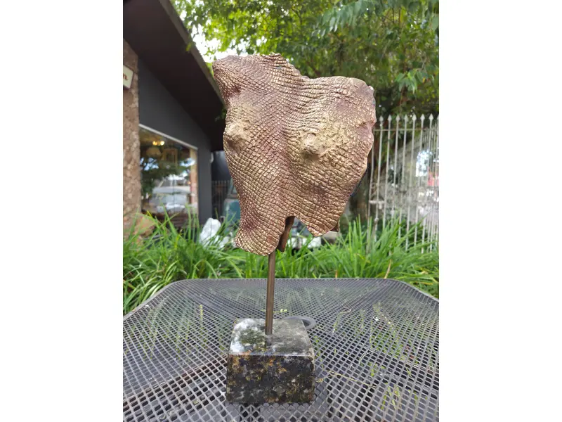 Foto de um(a) Torso Feminino Bronze - Lirdi M. Jorge, da categoria de Escultura. Torso feminino confeccionado em bronze. Obra assinada por Lirdi M. Jorge. Peça de caráter artístico e decorativo. Mostrado de uma perspectiva diferente. Vendido no marketplace Trésors.