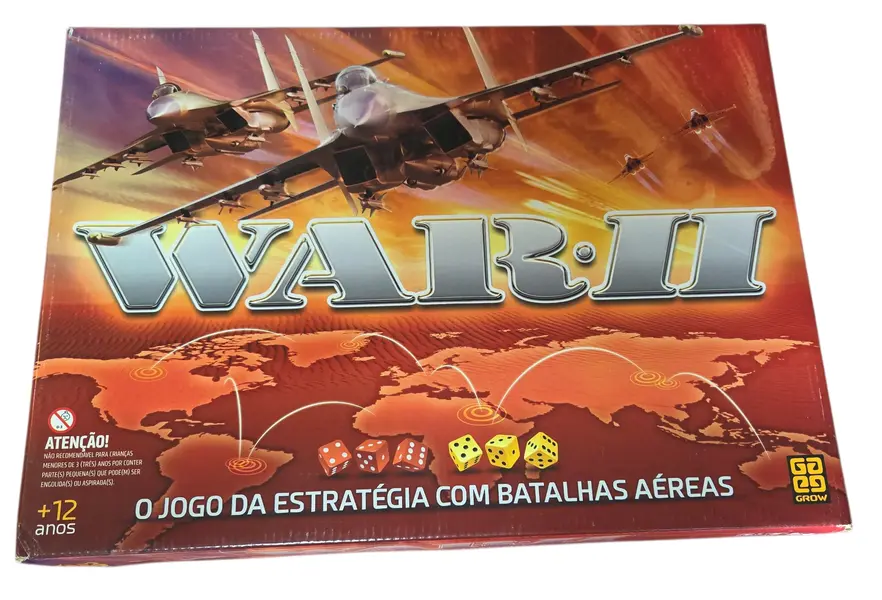 Foto de um(a) War II: O Jogo da Estratégia com Batalhas Aéreas, da categoria de Jogos de tabuleiro. O melhor jogo de estratégia de todos os tempos ganhou uma nova dimensão. Em War II, a guerra não é decidida apenas por... Mostrado de uma perspectiva diferente. Vendido no marketplace Trésors.